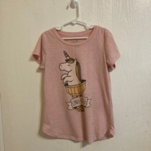 pink unicorn short sleeve shirt